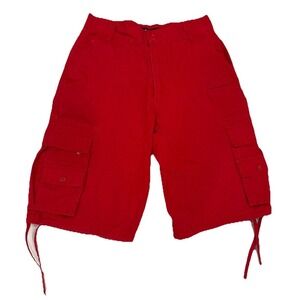ACCESS‎ Cargo Shorts Men's Sz 30 Red Y2K